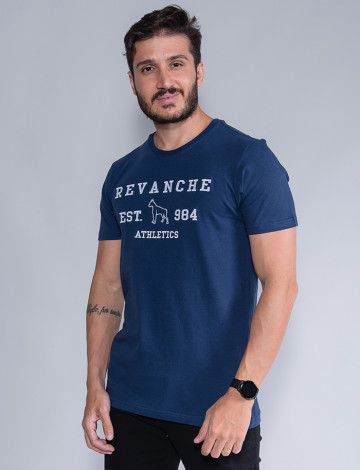Camiseta Atacado Masculino Revanche Gael Azul Marinho Frente