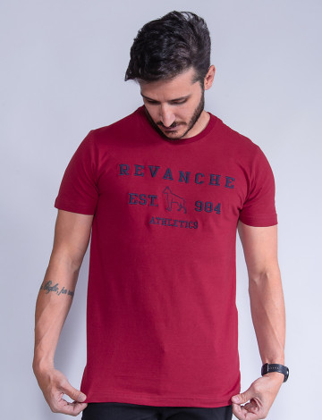 Camiseta Atacado Masculino Revanche Gael Vermelho Frente