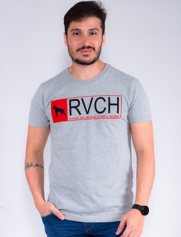 Camiseta Atacado Masculino Revanche Roman Mescla Frente