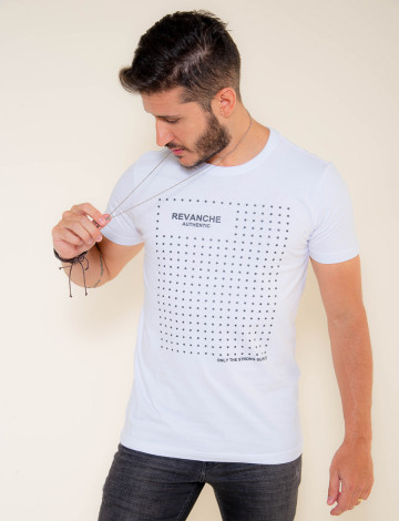 Camiseta Atacado Masculino Revanche Star Branco Frente