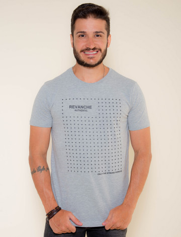 Camiseta Atacado Masculino Revanche Star Mescla Frente