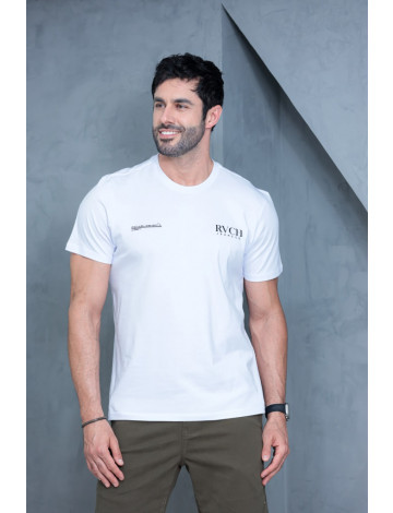 Camiseta Estampada Atacado Masculino Revanche Alvinópolis Branco