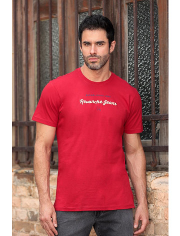 Camiseta Estampada Atacado Masculino Revanche Catemu Bordo