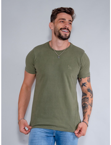 Camiseta Estonada Masculina Revanche Leandre Militar