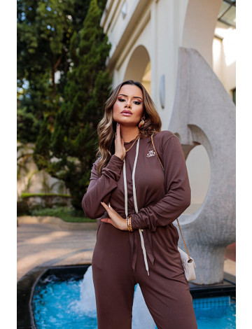 Conjunto Blusa De Amarração Com Capuz e Calça Atacado Feminino Revanche Ayala