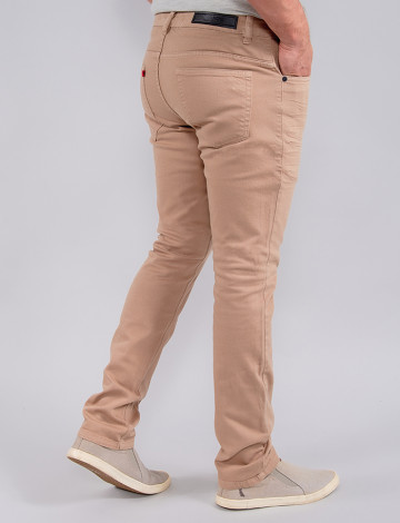 Calça sarja masculina sales reta