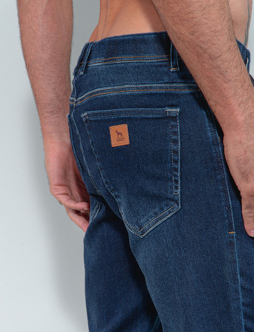 Calça jeans com cadarço masculina sale
