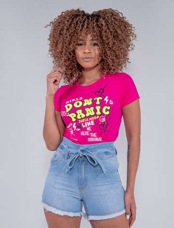 Camiseta Atacado Feminina Revanche Eliana Pink Frente