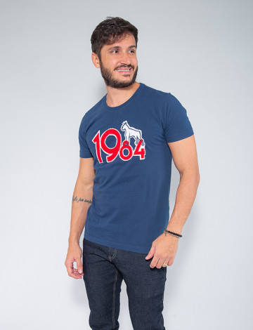 Camiseta Atacado Masculina Revanche Loup Azul Marinho Frente