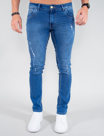  Calça Jeans Atacado Reta Masculina Revanche Beauchamp Azul Frente