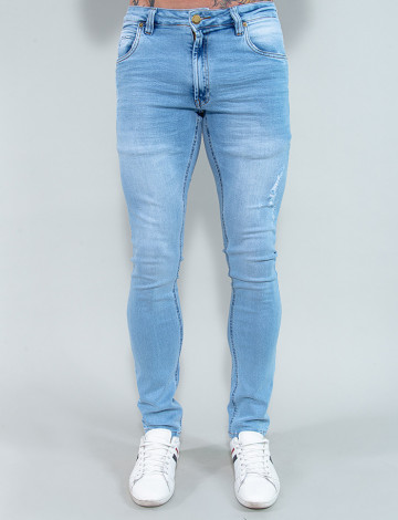 Calça Jeans Atacado Skinny Masculina Revanche Delrico Azul Frente