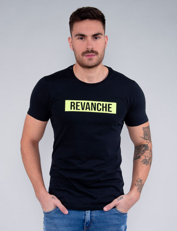 Camiseta Atacado Masculina Revanche Gianni Preto Frente