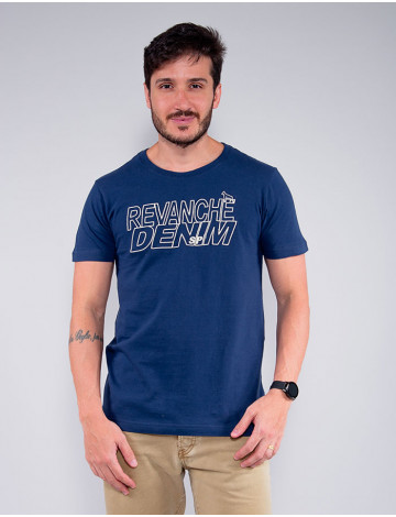Camiseta Atacado Masculina Revanche Gustavo Azul Marinho Frente