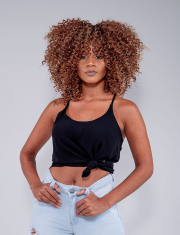 Blusa Atacado Feminina Revanche Juliana Preto Frente