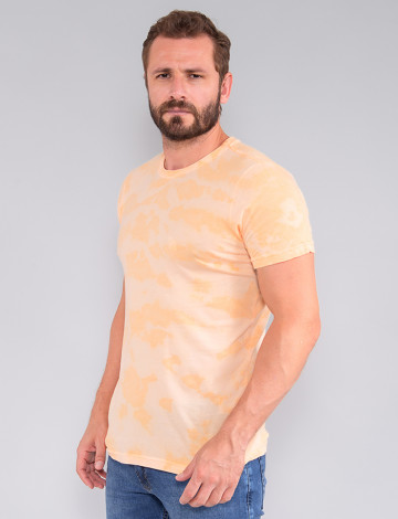  Camiseta Atacado Tie Dye Masculina Revanche Marq Laranja Frente