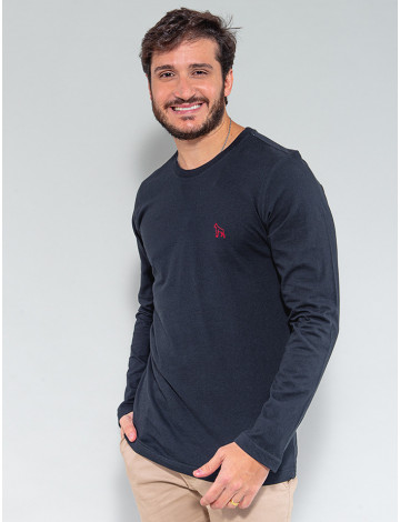 Camiseta Atacado Manga Longa Masculina Revanche Marvel Preto Frente