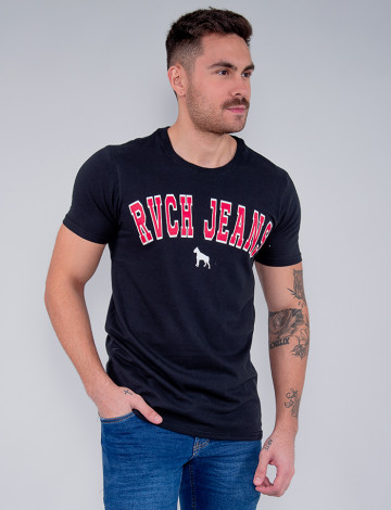 Camiseta Masculina Revanche Vicenzo Preto Frente