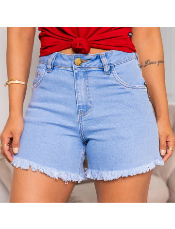Shorts Jeans Atacado Feminino Revanche Any Azul