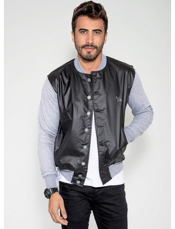 jaqueta masculina bomber preta