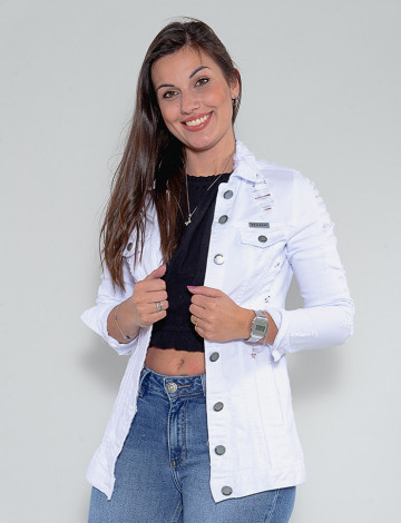 Jaqueta Color Atacado Max Feminina Revanche Bettine Branco Frente