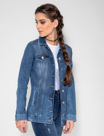 jaqueta jeans max feminina