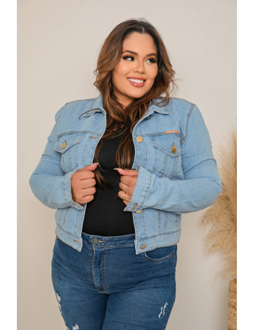 Jaqueta Jeans B sica Plus Size Atacado Feminina Revanche Bogra