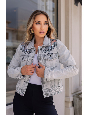 Jaqueta jeans black cheap