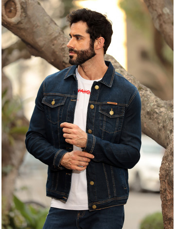 Jaqueta Jeans Com Elástano Atacado Masculina Revanche Edfu