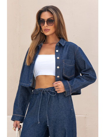 Jaqueta Jeans Cropped Atacado Feminina Revanche Melitene Unica