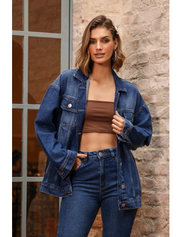 Jaqueta Jeans Oversized Atacado Feminina Revanche Ausa Unica