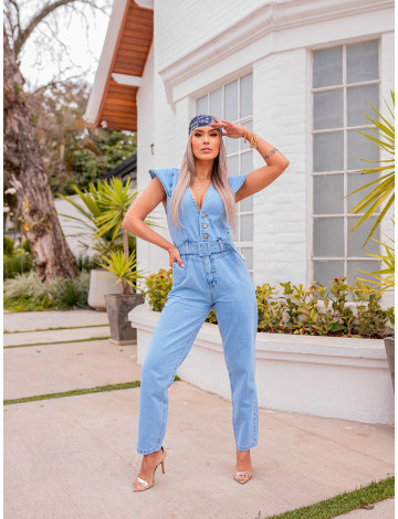 Vestido jeans longo atacado hotsell