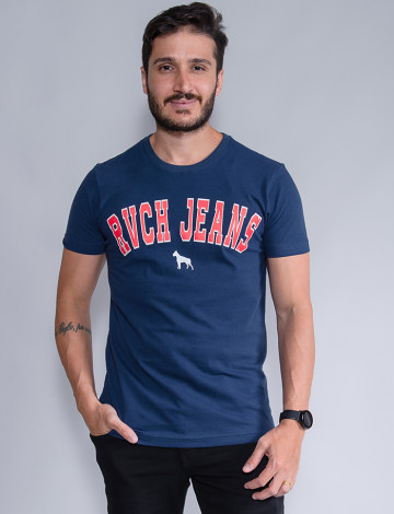Camiseta Masculina Revanche Vicenzo Azul Marinho Frente