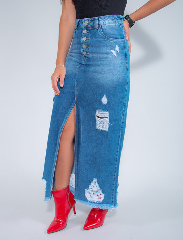 Saia jeans shop atacado