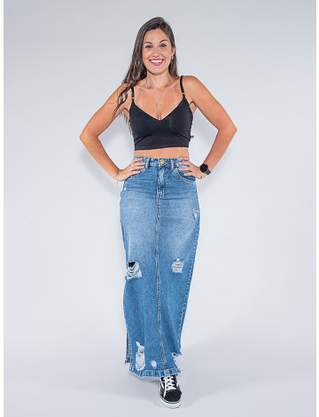 Saia sale jeans brás
