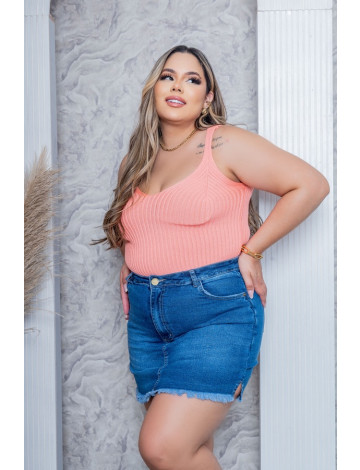 Saia jeans plus size atacado sales