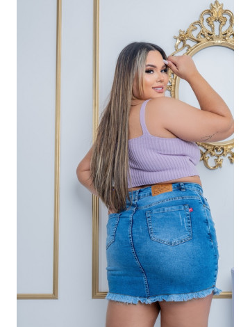 Saia jeans clearance plus size atacado