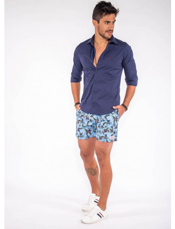 short jeans florido masculino