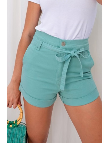 Shorts Clochard Color Atacado Feminino Revanche Córdoba Verde Claro