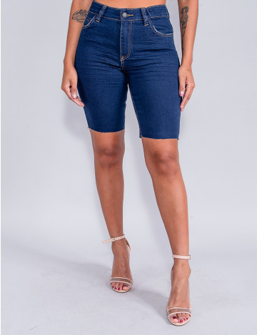 Shorts Jeans Atacado Feminino Revanche Tielly Azul Frente