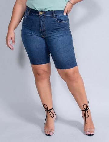 Shorts Jeans Atacado Plus Size Feminino Revanche Emanuelly Frente