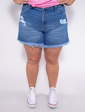 Short jeans plus size atacado online
