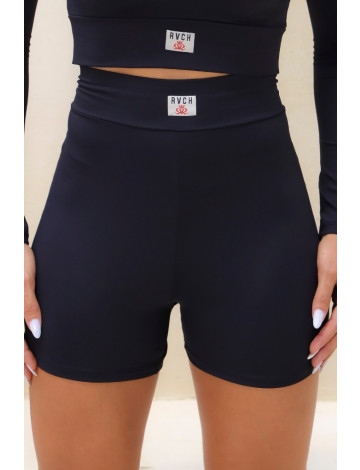 Shorts Cintura  Alta Barra Normal Atacado Feminina Revanche Samósata Preto
