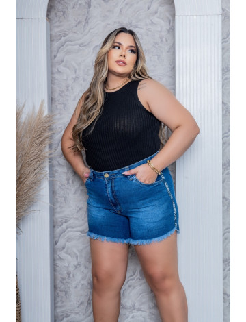 Shorts jeans plus size deals atacado