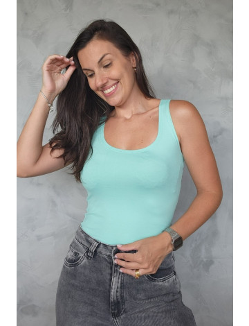 Regata Básica Atacado Feminina Revanche Suzie Verde Bebê