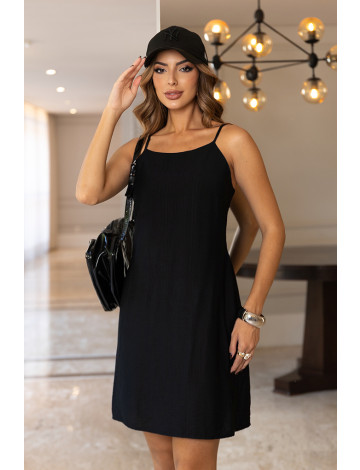 Vestido Curto Com Lastex Atacado Feminina Revanche Matiana Preto
