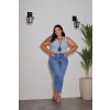  Calça Jeans Cropped Curvy Atacado Feminina Revanche Cumra Azul