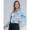 Jaqueta Jeans Atacado Feminina Revanche Ucrânia Azul Lateral