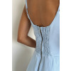 Vestido Macaquinho Alça Regulavel Atacado Feminino Revanche Calafell Azul Claro