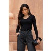 Blusa Manga Longa Atacado Feminina Revanche Adriele Preto