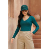Blusa Manga Longa Atacado Feminina Revanche Adriele Verde Pinho